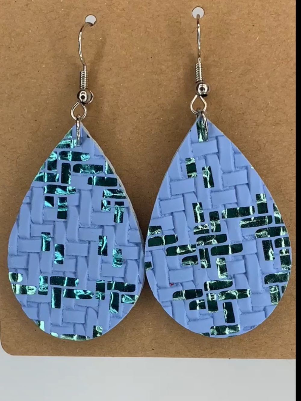 Mini Faux Leather Teardrop Earrings Fashion Jewelry
